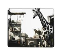 OFYGJFB Square Mouse Pad with Stitched Edges - 10 x 12 inch Small Mousepad for Wireless Mouse, Giraffe black and white paint Mouse Pads for Laptop, Gaming, Office & Home Decor