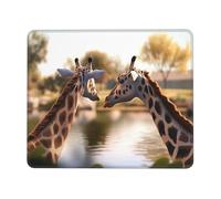 OFYGJFB Square Mouse Pad with Stitched Edges - 10 x 12 inch Small Mousepad for Wireless Mouse, giraffe Mouse Pads for Laptop, Gaming, Office & Home Decor