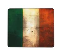 OFYGJFB Square Mouse Pad with Stitched Edges - 10 x 12 inch Small Mousepad for Wireless Mouse, Retro Irish flag Mouse Pads for Laptop, Gaming, Office & Home Decor