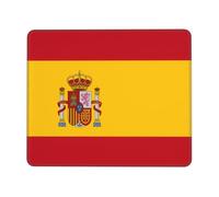 OFYGJFB Square Mouse Pad with Stitched Edges - 10 x 12 inch Small Mousepad for Wireless Mouse, Spanish flag Mouse Pads for Laptop, Gaming, Office & Home Decor