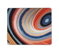 OFYGJFB Square Mouse Pad with Stitched Edges - 7.9 x 9.5 in Small Mousepad for Wireless Mouse, 3mm Thick Rubber Base Non-Slip Desk Mat, Colorful vortex ripples Mouse Pads