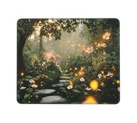 OFYGJFB Square Mouse Pad with Stitched Edges - 7.9 x 9.5 in Small Mousepad for Wireless Mouse, 3mm Thick Rubber Base Non-Slip Desk Mat, Beautiful fairy tale rendering Mouse Pads