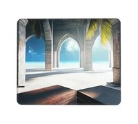 OFYGJFB Square Mouse Pad with Stitched Edges - 7.9 x 9.5 in Small Mousepad for Wireless Mouse, Beautiful house in the morning Mouse Pads for Laptop, Gaming, Office & Home Decor
