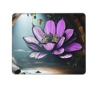 OFYGJFB Square Mouse Pad with Stitched Edges - 7.9 x 9.5 in Small Mousepad for Wireless Mouse, Lotus flowers, urban ruins Mouse Pads for Laptop, Gaming, Office & Home Decor