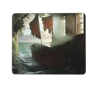 OFYGJFB Square Mouse Pad with Stitched Edges - 7 x 8.6 in Small Mousepad for Wireless Mouse, Pirate ship under the sunshine Mouse Pads for Laptop, Gaming, Office & Home Decor
