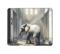 OFYGJFB Square Mouse Pad with Stitched Edges - 7 x 8.6 in Small Mousepad for Wireless Mouse, The golden mammoth in the ruins Mouse Pads for Laptop, Gaming, Office & Home Decor