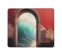 OFYGJFB Square Mouse Pad with Stitched Edges - 7 x 8.6 in Small Mousepad for Wireless Mouse, The window leading to the sea Mouse Pads for Laptop, Gaming, Office & Home Decor