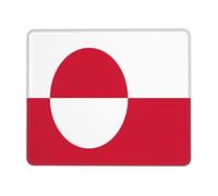 OFYGJFB Square Mouse Pad with Stitched Edges - 8.3 x 10.3 in Small Mousepad for Wireless Mouse, Greenland flag Mouse Pads for Laptop, Gaming, Office & Home Decor