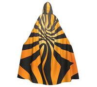 OFYGJFB Unique Customized Black Hoodie Poncho - Perfect for Halloween, Cosplay, and Themed Parties - Unisex Medieval Cloak with Hood Spiral Vortex Art