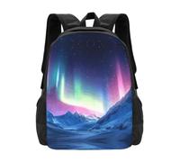 OFYGJFB Water Resistant Backpack Northern Lights 15.6 Inch Laptop Bag | 600d Oxford Polyester Daypack, Splash Proof, Padded Sleeve Fits 15.6 Inch Laptop, Travel Work Gym, Holiday Gift