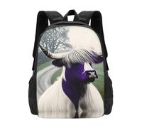 OFYGJFB Water Resistant Backpack Scottish style cow 15.6 Inch Laptop Bag
