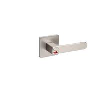 OFYPCURI Bathroom Three-Pole Lock with red and Green Indicator Light to Lock The Door Handle(Brushed Silver)