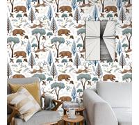 OFZVEO Self Adhesive Wallpaper 44.5×300cm Animal Peel and Stick Wallpaper Leaf Animal Stick on Wallpaper for Living Room Bedroom Kitchen Wall Cabinets Decor Worktop Vinyl Covering