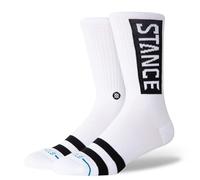Stance Socks OG Crew – Cushioned, Arch Support – White, Size L (9-13)