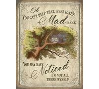 og Oh You Cant Help That Everyones Mad. Alice In Wonderland Fridge Magnet 90mm x 70mmm