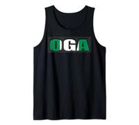 Oga, Nigeria Slogan, Nigerian, Naija, Nigeria Flag Tank Top