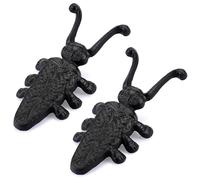 OGANAZI Beetle Boot Jack Remover for Shoes and Wellies, Black (Pack of 2) | Cast Iron Boot Puller for Cowboy Boots Shoes Rain Boots, Wellies Decorative Boot Jacks for Door Suitable for Various People