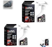 Ogas Headlight Restoration Spray, Automotive Headlamp Restoration Fluid Kit, Clear Coating Polish Refurbisher, Restores Clarity, Yellowing, Scratches(2pcs)