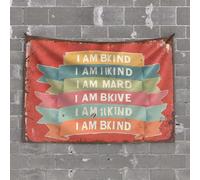 OGBD Bar Man Cave Decor I Am Kind Repeated On Colorful Banners. Tapestry Hanging Wall Decor Funny Bar Decor(75X100CM)