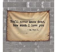 OGBD Bar Man Cave Decor You'Ll Never Know Dear, How Much I Love You. Tapestry Hanging Wall Decor Funny Bar Decor(100X150CM)