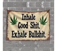 OGBD Bedroom Door Decor Inhale Good Shit, Exhale Bullshit. Tapestry Boys Bedroom Accessories Unique Tapestry(75X100CM)