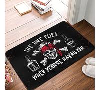 OGBD Front Door Mats Indoor Pirate Time Flies Mat Welcome Mat For Classroom Kitchen Rug Set(65X90CM)