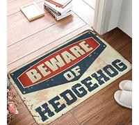 OGBD Front Entrance Decor Beware Of Hedgehog Rug Fall Front Porch Decor Anti Slip Mat(65X90CM)