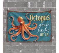 OGBD Funny Bar Decor Octopus: The Versatile Sea Creature Tapestry Vintage Room Decor Bedroom Decor For Teens(75X100CM)