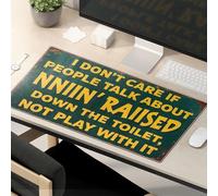 OGBD Funny Desk Accessories For Work I Don'T Care If People Talk About Nniin' Raiised Down The Toilet Mouse Pad Crazy Mouse Pad Mousepads