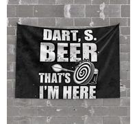 OGBD Garage Decor For Men Dart, Beer, Fun - That'S Why I'M Here! Tapestry Decor For Man Cave Home Decor For Men(100X150CM)