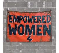 OGBD Garage Decor For Men Empowered Women = Empowered Society. Tapestry Decor For Man Cave Home Decor For Men(75X100CM)