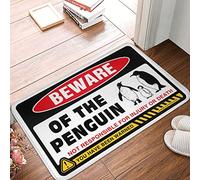 OGBD Inside Door Mats For Home Entrance Beware Of Penguin Doormat Door Mat Rug Cool Stuff For Boys(40X60CM)
