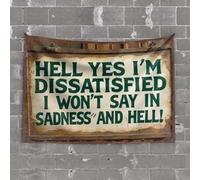 OGBD Large Tapestry Hell Yes I'M Dissatisfied Tapestry Man Cave Rules Man Cave Rules(75X100CM)