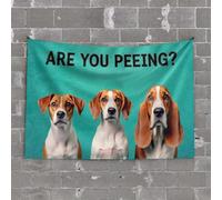 OGBD Man Cabe Decor Are You Peeing? Dogs Ask Tapestry Room Door Decor Room Door Decor(100X150CM)