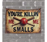 OGBD Man Cabe Decor You'Re Killin' Me Smalls With Crossed Bats And A Baseball Tapestry Room Door Decor Room Door Decor(100X150CM)