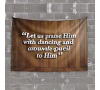 OGBD Man Cave Rules Let Us Praise Him With Dancing And Psalm. Tapestry Wall Decor For Dorm Room Tapestries(75X100CM)
