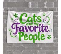 OGBD Men Decor Cats Are My Favorite People. Tapestry Dorm Wall Decorations Wall Decor For Dorm(75X100CM)