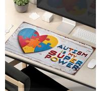 OGBD Mouse Pad Funny Work Autism Is My Superpower. Mouse Pad Large Desk Mat Desk Pads