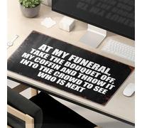 OGBD Mouse Pad Funny Work Funeral Joke About Throwing Coffin Into Crowd Mouse Pad Funny Desk Accessories For Work Large Mousepad