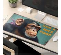 OGBD Mouse Pad Work Funny Have A Nice Poop Sign With Monkey Mouse Pad Cat Desk Accessories Desk Pads