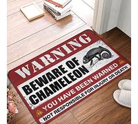 OGBD Rustic Bathroom Rugs Beware Of Chameleon Rug Bedroom Stuff Absorbent Door Mat Indoor(40X60CM)