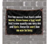 OGBD Sports Bar Decor A Message About Bugs And Words. Tapestry Custom Tapestry Funny Room Decor(100X150CM)