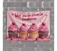 OGBD Sports Bar Decor Vote For The Codenine Cookie! Tapestry Custom Tapestry Funny Room Decor(75X100CM)