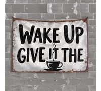 OGBD Tapestries Wake Up, Give It The Coffee! Tapestry Bedroom Decor For Teens Beer Decor(100X150CM)