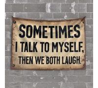 OGBD Tapestry For Bedroom Aesthetic Sometimes I Talk To Myself, Then We Both Laugh. Tapestry Small Wall Tapestry Room Decor(100X150CM)