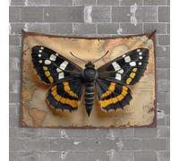 OGBD Tapistreys For Room A Butterfly With Black, Yellow, And White Patterns. Tapestry Aesthetic Stuff Tapestry For Men(100X150CM)