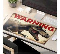 OGBD The Mouse Pad Funny Warning: Dinosaur Danger Ahead! Mouse Pad Cat Desk Accessories Desk Pads