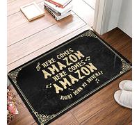 OGBD Welcome Home Mats For Front Door Here Comes Amazon Right Down My Driveway Rug Indoor Door Mats For Home Outside Decor(50X80CM)