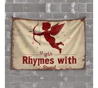 OGBD Wood Kitchen Decor Cupid'S Arrow Strikes Again! Tapestry Room Stuff Gifts For The Office(75X100CM)