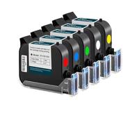 OgbTKiz Ink Cartridge Compatible with PS100 Printer - 12.7mm Nozzle, Quick-Dry Adhesion Ink in White, Yellow, Black, Red, Blue, Green(UV-INVISIBLE-A)